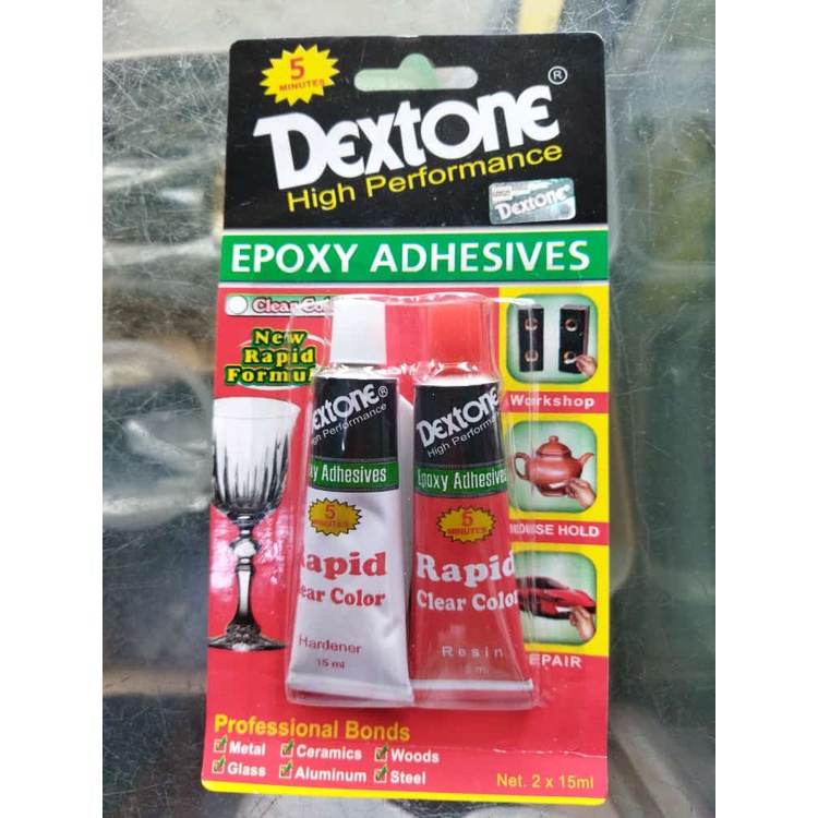 

DEXTONE Lem Rapid Epoxy 5 menit - Lem Epoxy Bening 5 Menit DEXTONE