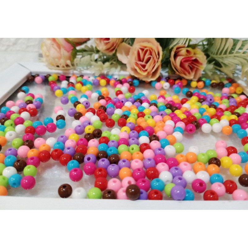 Mote mutiara Ringan dop 6mm /Mutsin kecil Bahan kalung strapmasker / mute bulat