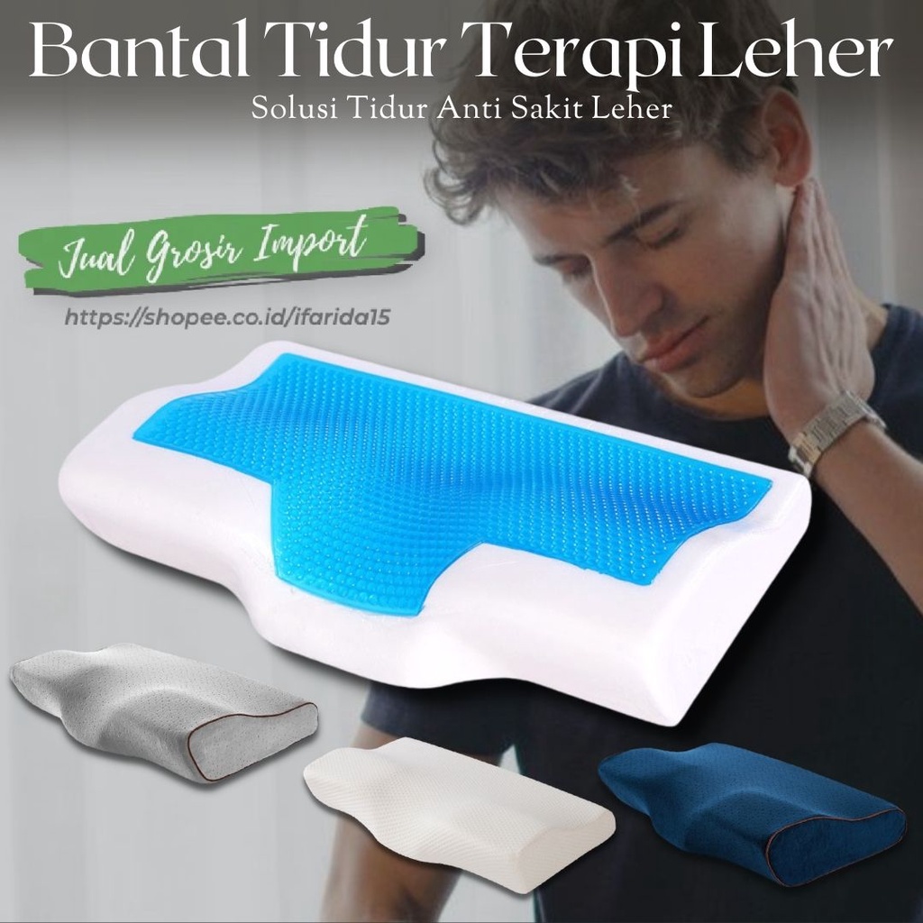 Bantal Tidur Kesehatan Memory Foam terapi leher Orthopedic Original