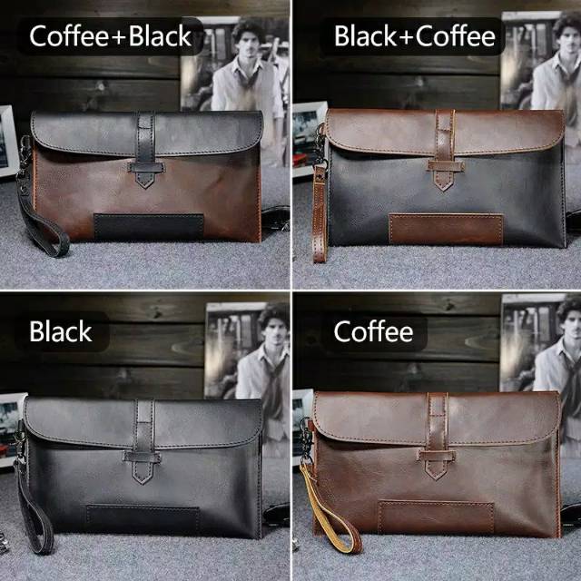 Tas Clutch Gaya Retro Tas Tangan Pria dan Wanita 26x16x1 cm