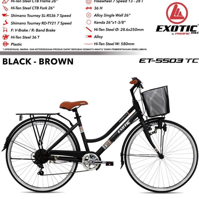 Sepeda Mini Keranjang Dewasa 26 Inch Exotic 5503 City Bike