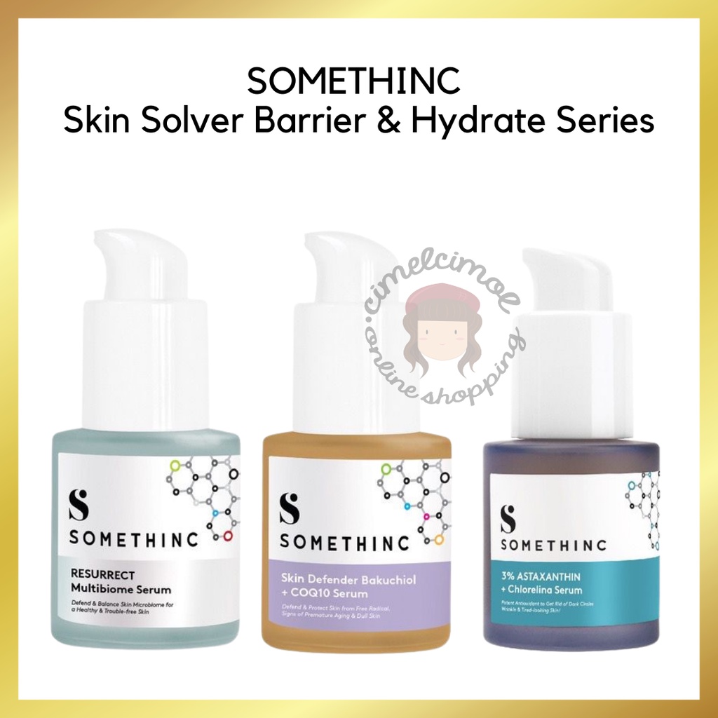 BPOM SOMETHINC SKIN SOLVER Series 20ml - Revive Potion | Lemonade Vitamin C | Dark Spot Reducer Ampoule | Hylapore | Salicylic Acid | Vita Propolis | Astaxanthin + Chlorelina | Bakuchiol | Resurrect Multibiome | Retinol | Granactive Serum Wajah