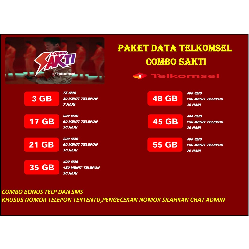 COMBO SAKTI PAKET DATA TELKOMSEL TERMURAH