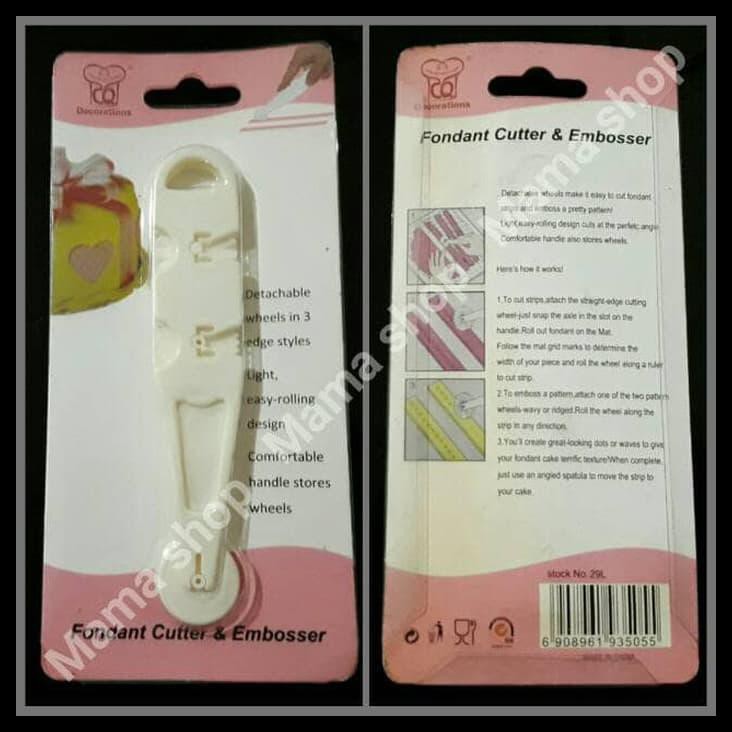 

FONDANT CUTTER LIKE PIZZA CUTTER ALAT POTONG FONDANT TOOL