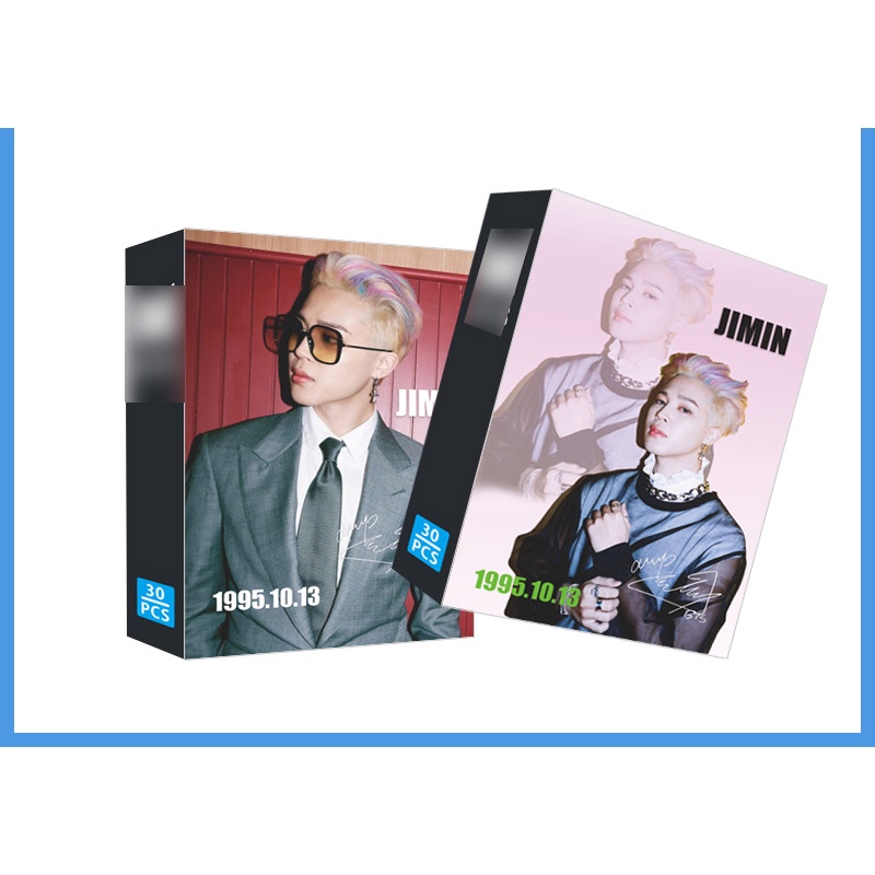 30pcs / Kotak Kartu Lomo Foto BTS Album Butter jin V JIMIN rm SUGA Untuk Hadiah