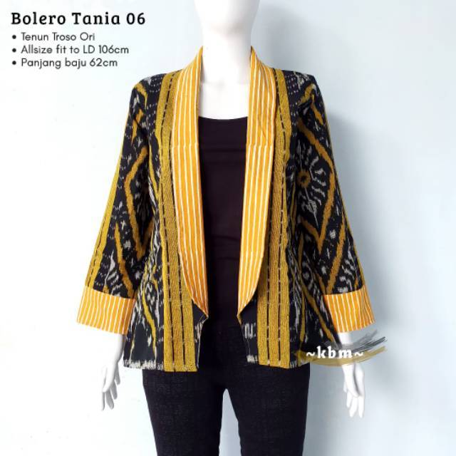 Atasan Bolero tania Misa ori tenun troso bolero kerja outer lengan