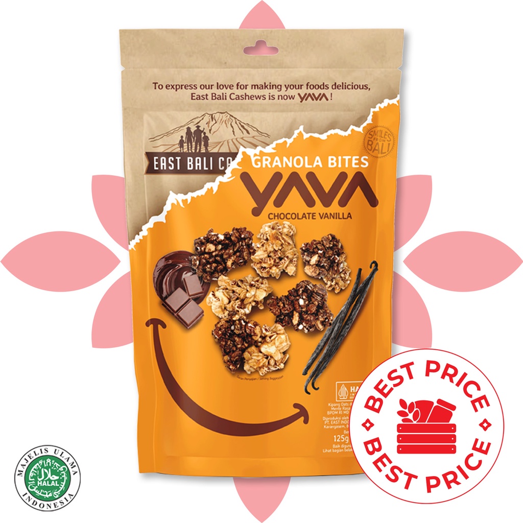 GRANOLA BITES - CHOCOLATE VANILLA 125 GR - EAST BALI CASHEWS (YAVA)