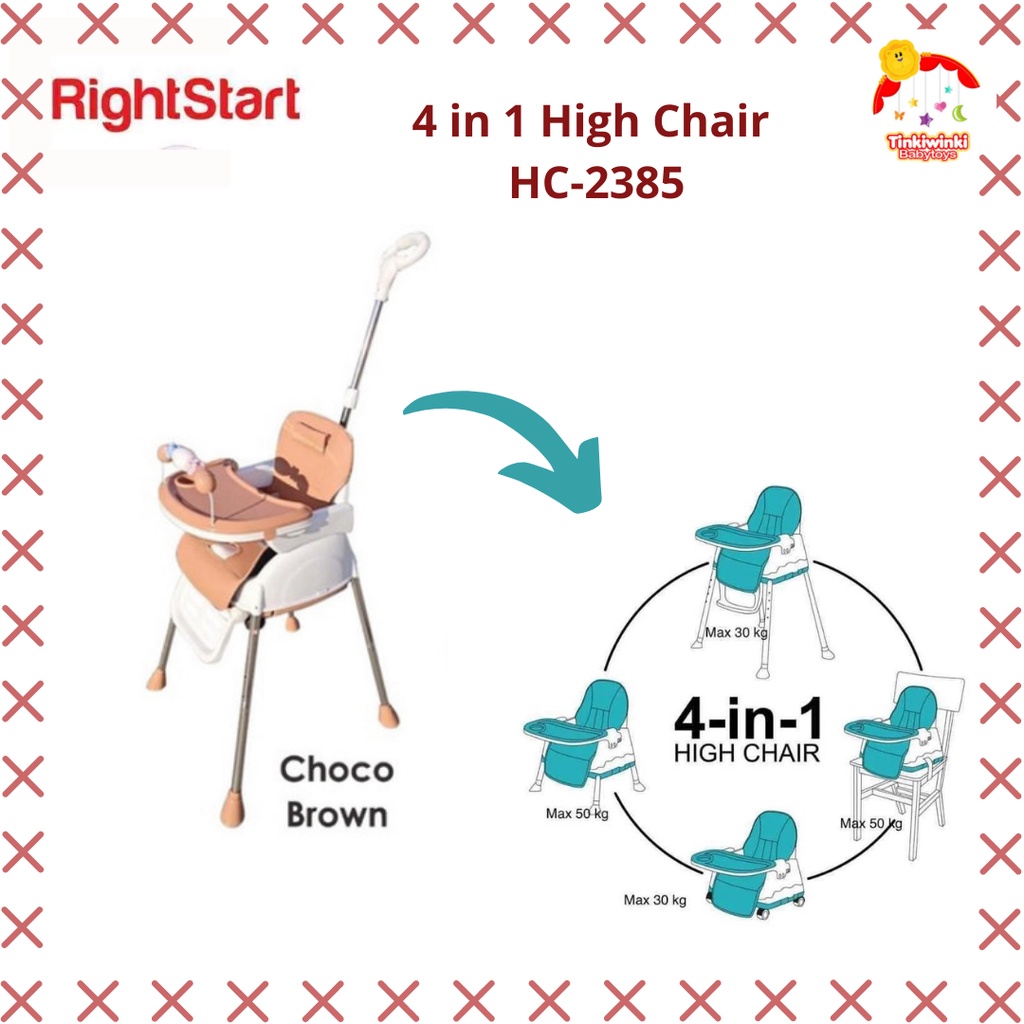 Right Start HC-2385 4 in 1 High Chair Trike