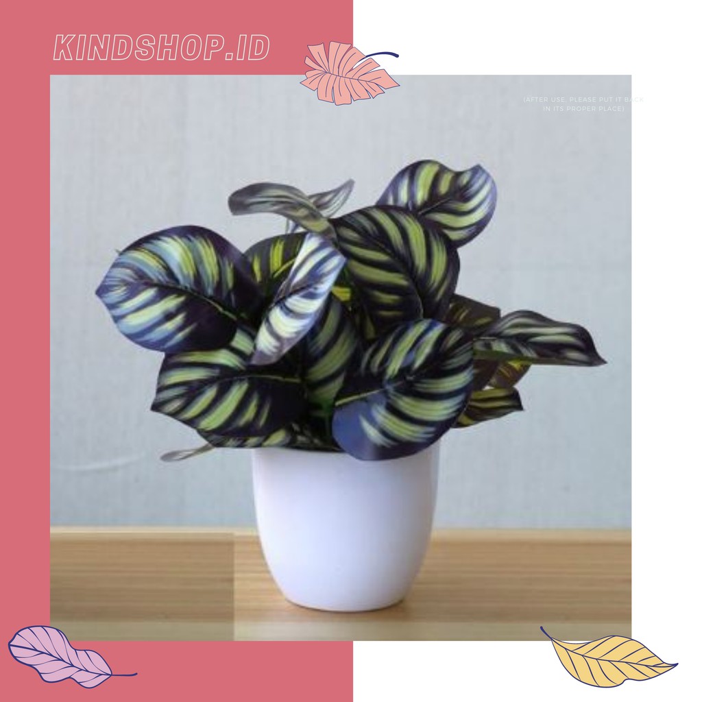 KINDSTORE❤ | LEAF02 | Tanaman Palsu Kecil Plastik Hias Pot Bunga Artificial Daun Rambat