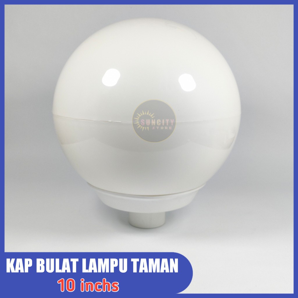 Kap Lampu Taman Bulat 10 inchs