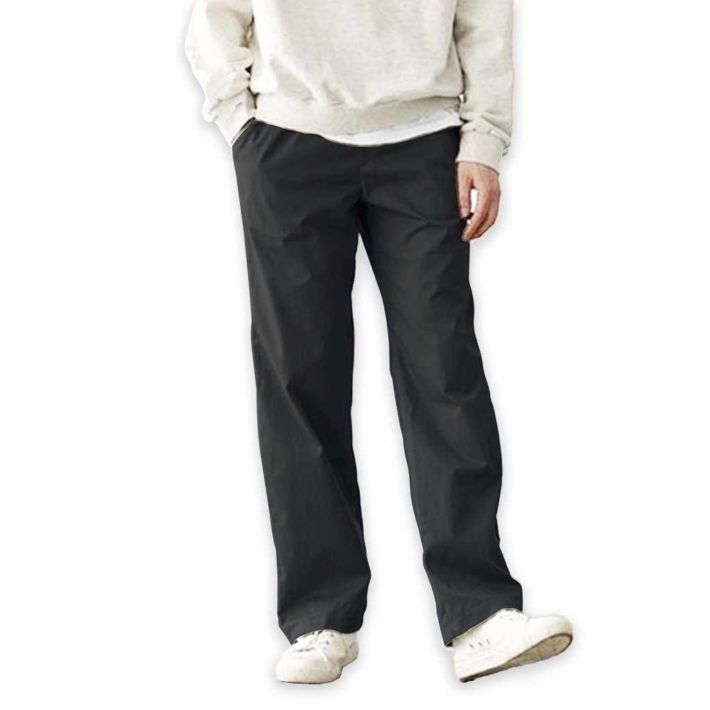DRITTORONZIO - Long Pants Baggy Chino - Celana Chino Reguler - Hitam