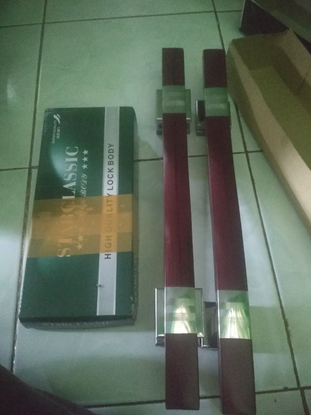 Paket Gagang Pintu Rumah 45 Cm Dan Body Kunci 1 Set Hemat Murah