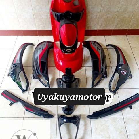 full body bodi halus scoopy fi 2015-2016 merah hitam sporty