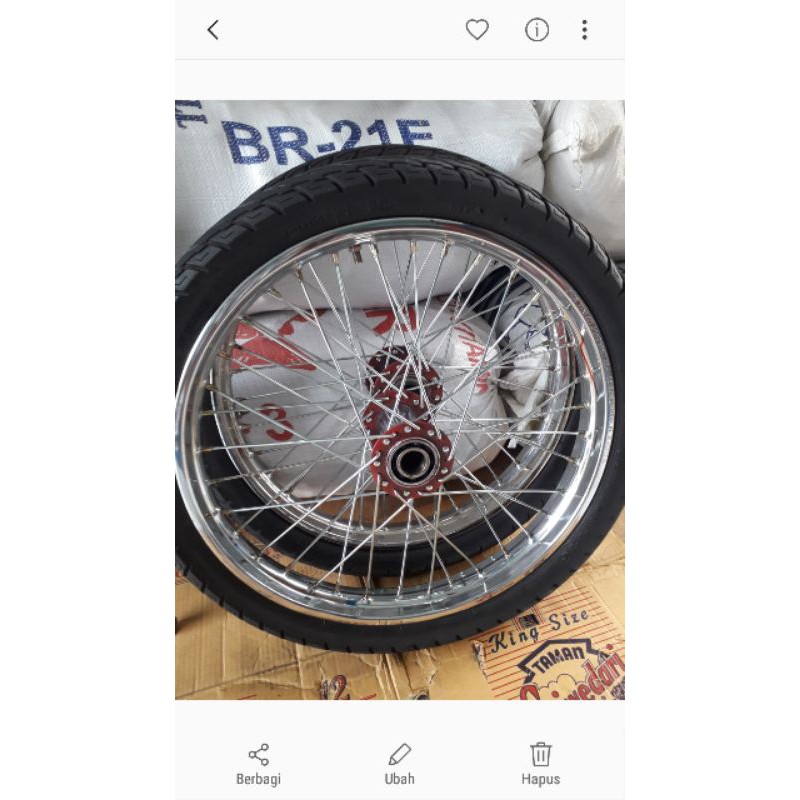 RODA GEROBAK JARI" MOTOR RING 17 GA PAKI AS