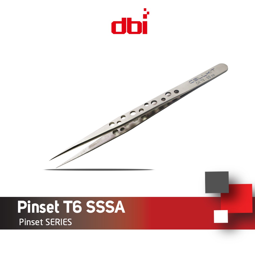 Pinset Lurus Stainless Steel CELLKIT T6 SSSA