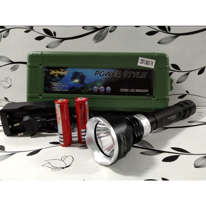 Senter Selam LED ZXT-2803 T6 Cahaya Terang