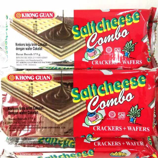 

KHONGGUAN SALTCHEESE COMBO CRACKERS WAFER COKELAT