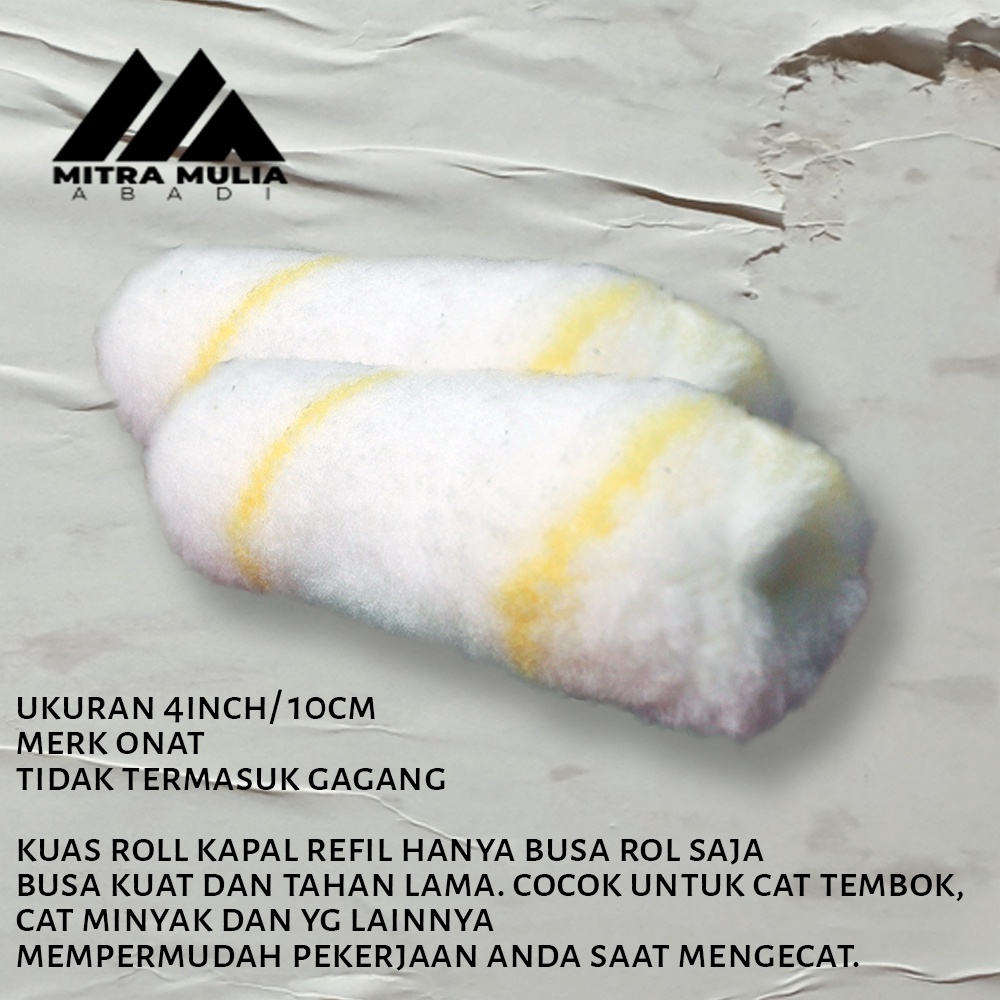 Isi Kuas Roll Kapal Bulu Kecil 4 inch l Reffil kuas roll Cat Tembok | bulu kuas roll