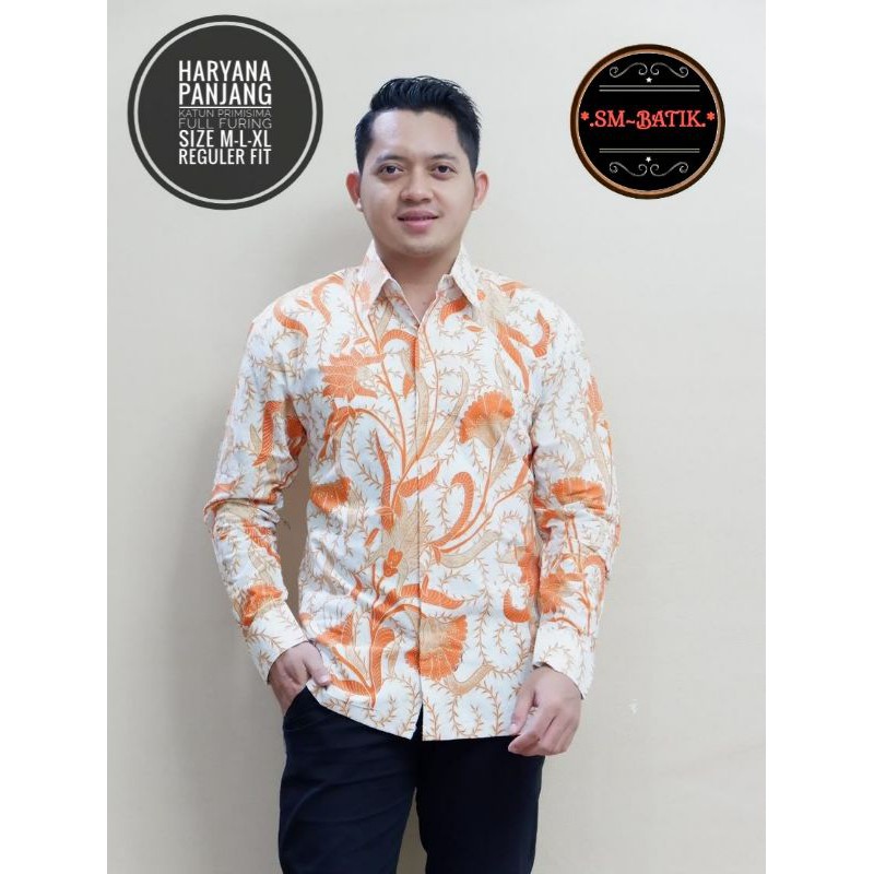 Kemeja Batik Pria Terbaru Batik Lengan Panjang Lapis Furing Kemeja Batik HARYANA