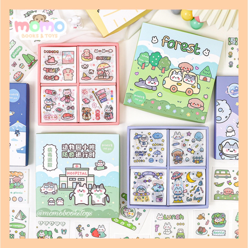 

[MOMO | PART 1] 50/100 Lembar Sticker Aesthetic PVC Anti Air | Sticker DECO Hp Tumblr Laptop Lucu Cute Waterproof DIY Tempel Buku Scrapbook Diary Import Murah