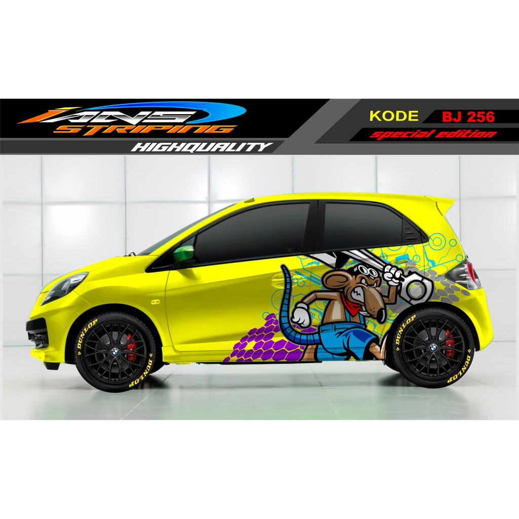 STICKER MOBIL BRIO, JAZZ, KARIMUN, SIGRA, YARIS, MOBILIO, AVANZA, ATOS / STICKER MOBIL