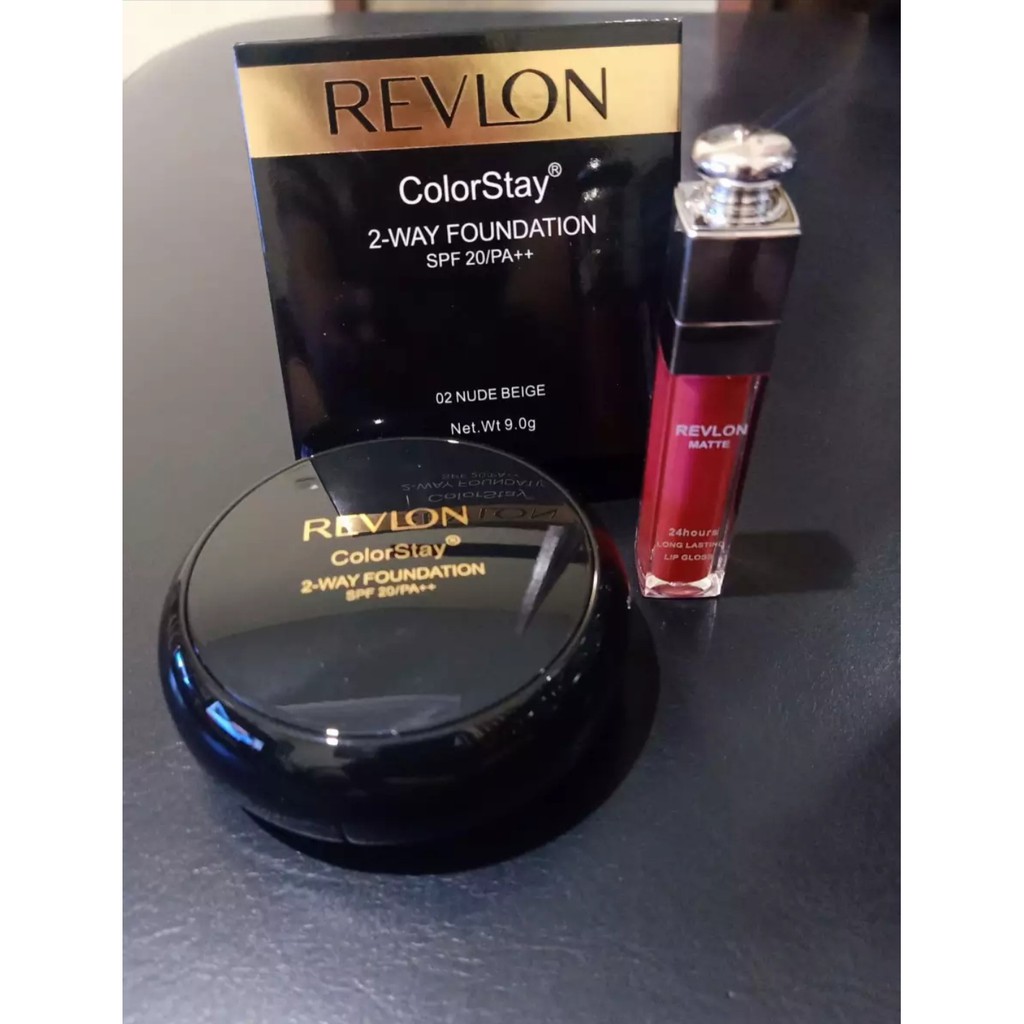 PROMO Paket Bedak Revlon 2 in 1, Lipstick Revlon 3D