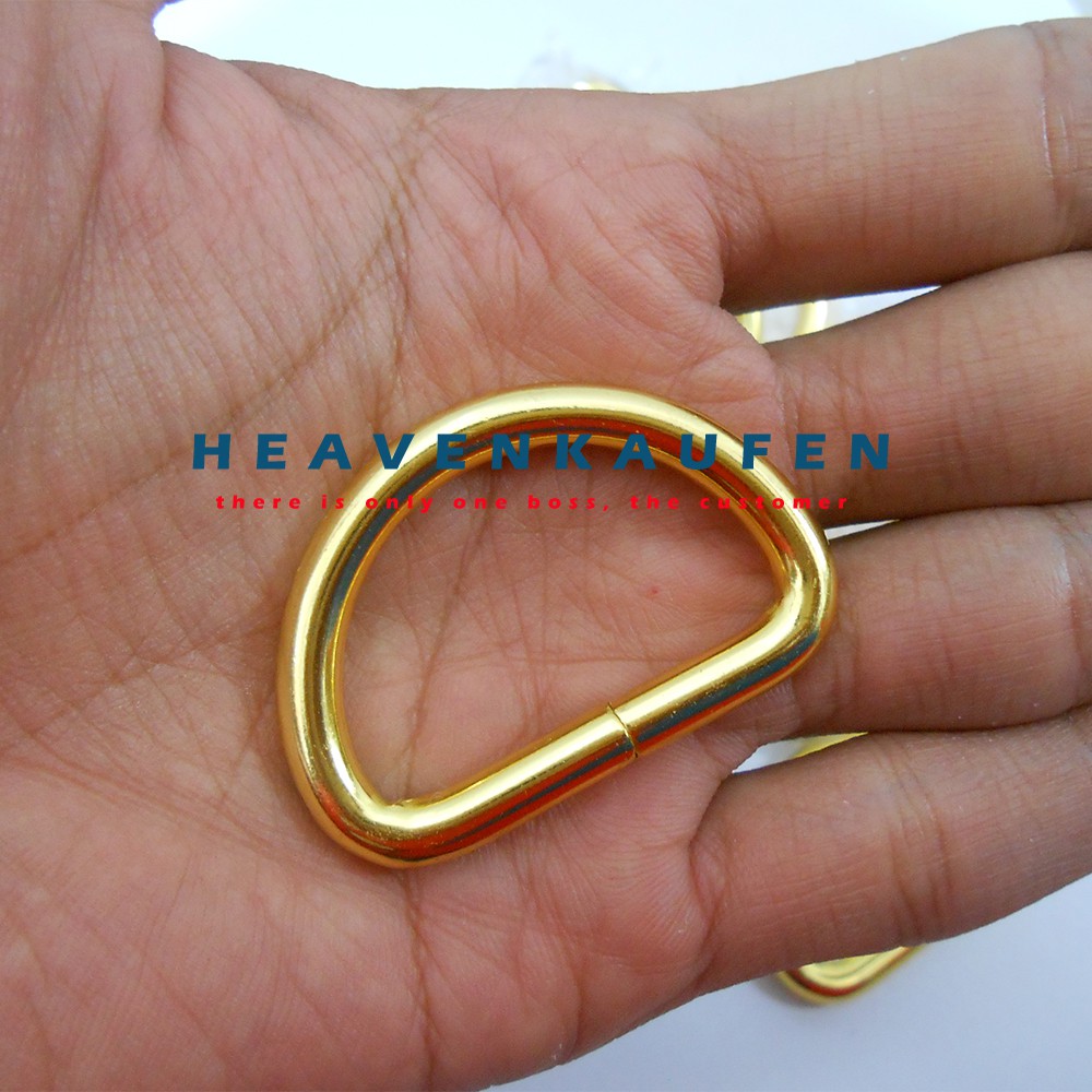 Ring D Tas 3 cm Bagus Tebal 4,5 mm Warna Gold