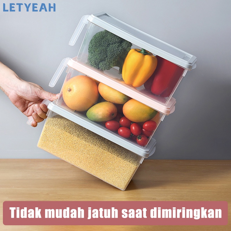 letyeah Kotak penyimpanan makanan kulkas/food container buah sayuran/food storage box dengan penutup