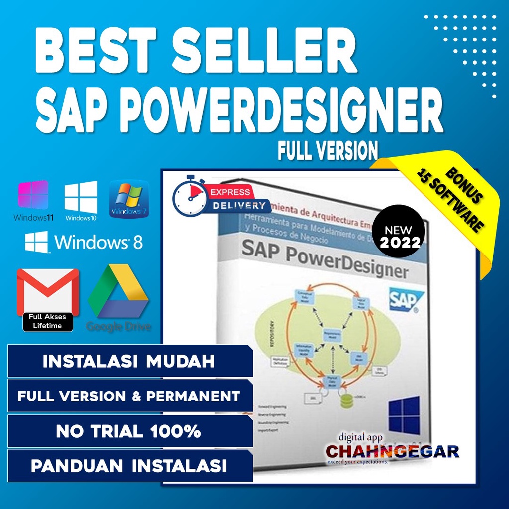 SAP PowerDesigner 16 Pro versi 2022 full version lifetime Software bidang manajemen arsitektur