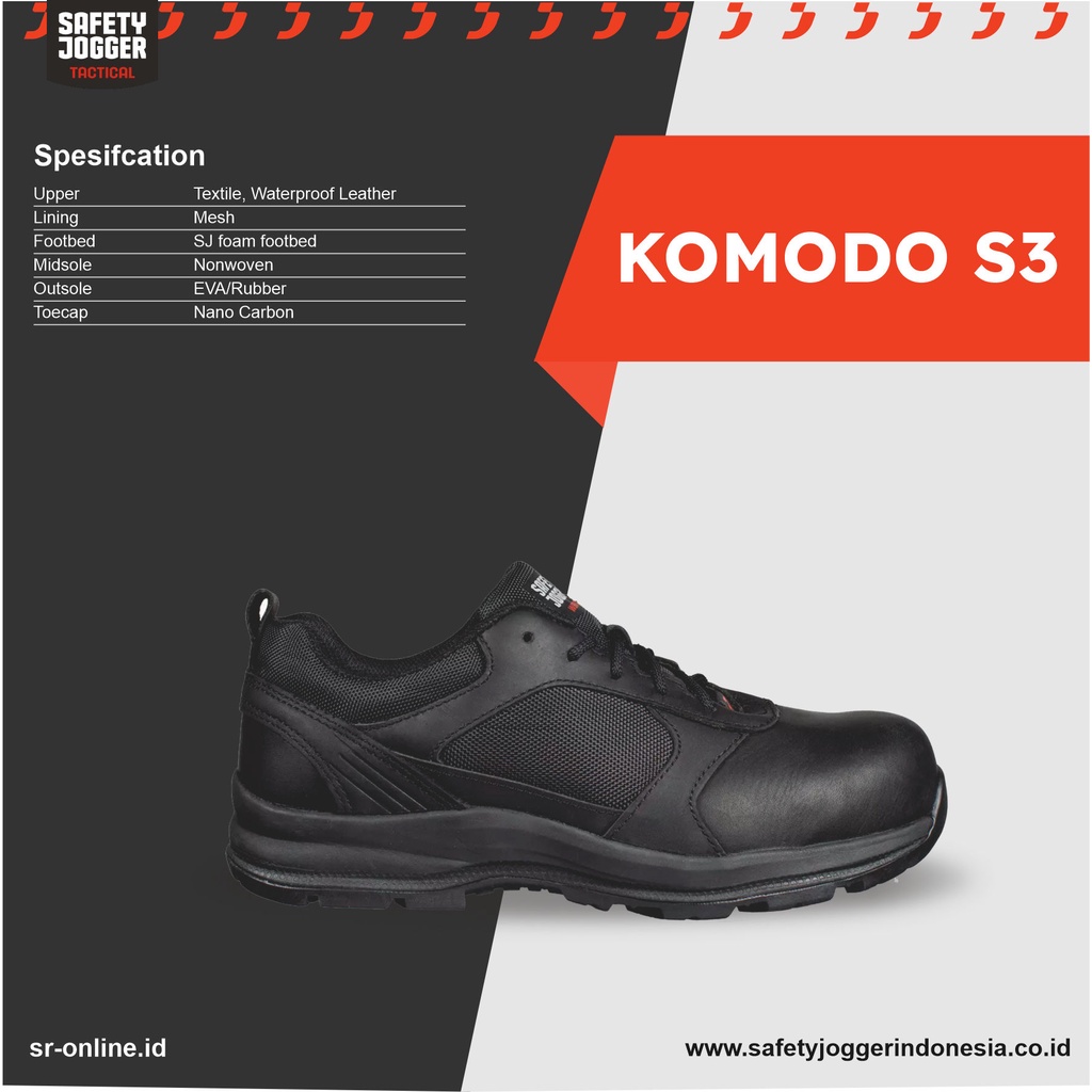 SEPATU SAFETY JOGGER TYPE KOMODO S3  ESD  SRC  METAL FREE