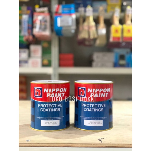 

Cat Meni Besi Protective Coatings Nippon Paint / Bodelac Metal Primer (Merah & Abu) 1kg