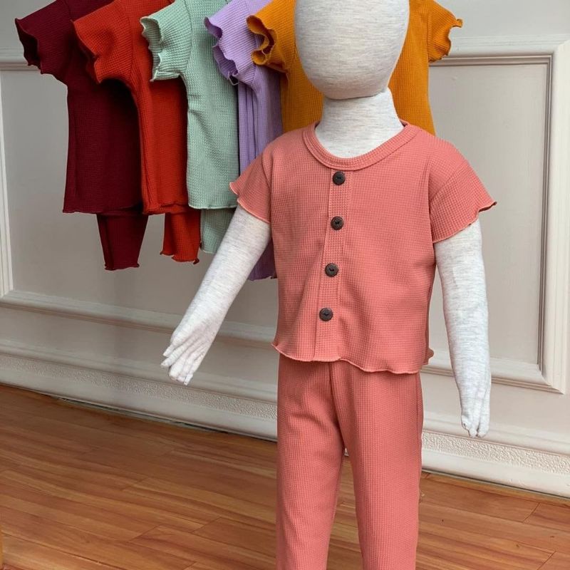 Set Waffle Button Junior Pineapple