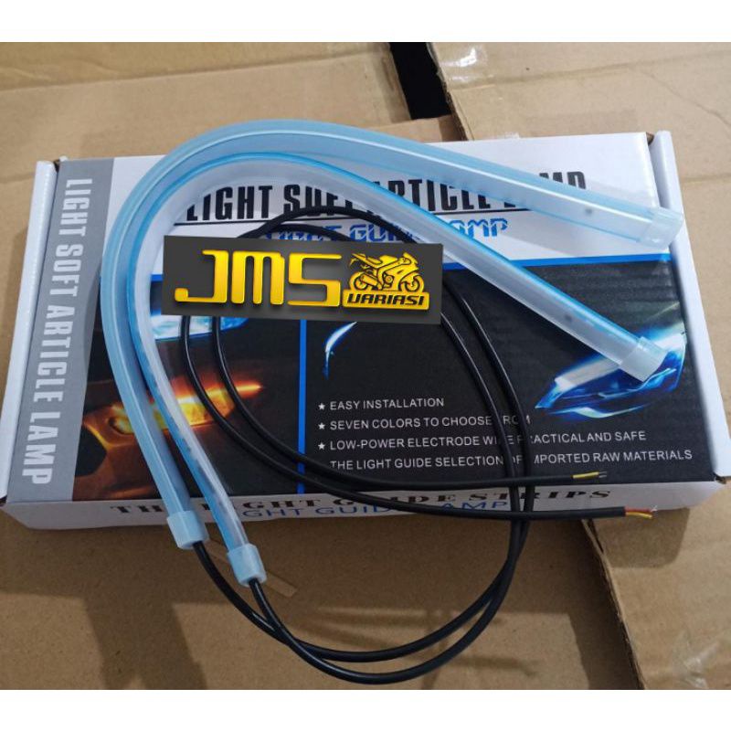 lampu alis led plus sen running 30 cm slim ice blue/putih/ungu/plus sen running biru aerox nmax vario beat pcx ninja cbr r15 r25 mio soul gt125 Scoopy genio