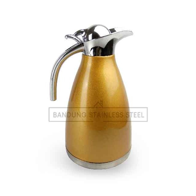 termos air teh kopi stainless steel 1.5 liter 2 liter vacuum panas dingin elegan