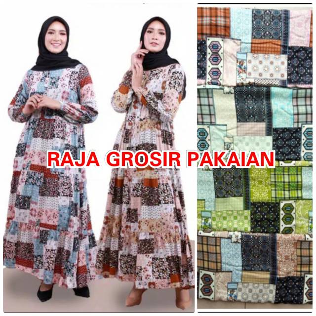 Gamis Homey Dress Jumbo Muat Maks 75kg / LD 110cm /  Bahan Katun Rayon Premium