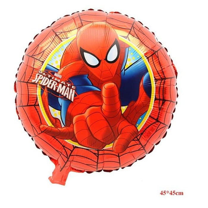 Spidermannnnnnn Balon Foil Superhiro bentuk bulat