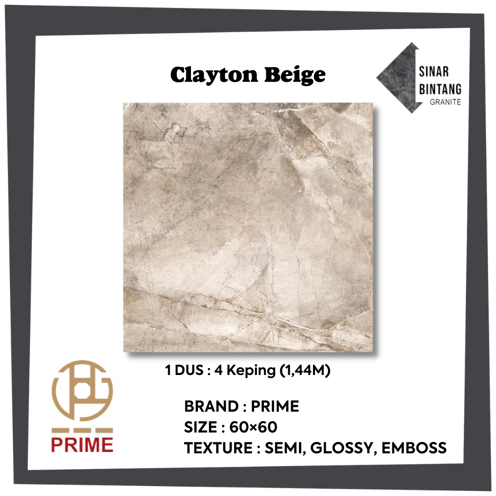 Granit 60X60 | Granit Lantai GP Clayton Beige PRIME