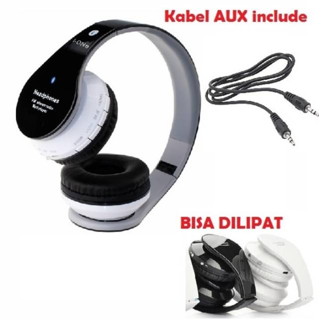 I-One Stereo Bluetooth Headset Headphone with  Mic FM Radio MP3 SD Card