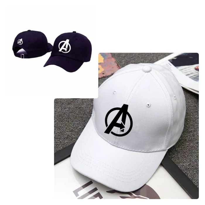Topi  Pria Dewasa Remaja Distro Anak Muda Jaman Sekarang Avenger Super Hero Logo A Captain Comic Mod
