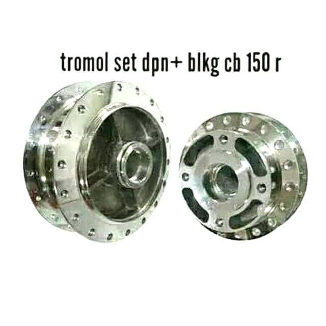 TROMOL SET CHROME DEPAN BELAKANG CB150R LAMA MEGAPRO 150 FI