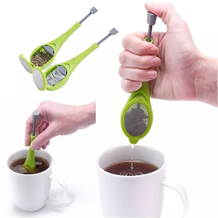 Tea Infuser Saringan Minuman Teh Chinese Tea Herbal Model Pipet Celup Plunger