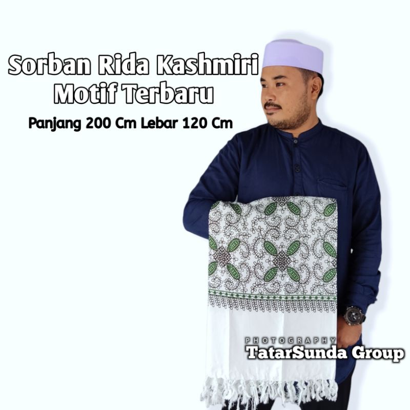 Surban Rida Kashmiri Batik Rayon Premium Sorban Panjang Lebar Habib Motif