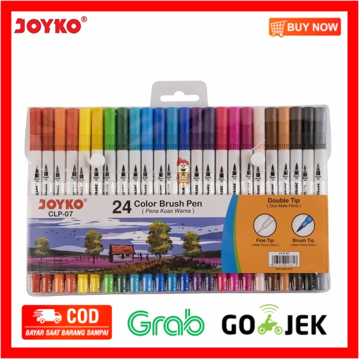 

(BISA COD) Color Brush Pen Joyko 24 Warna CLP-07