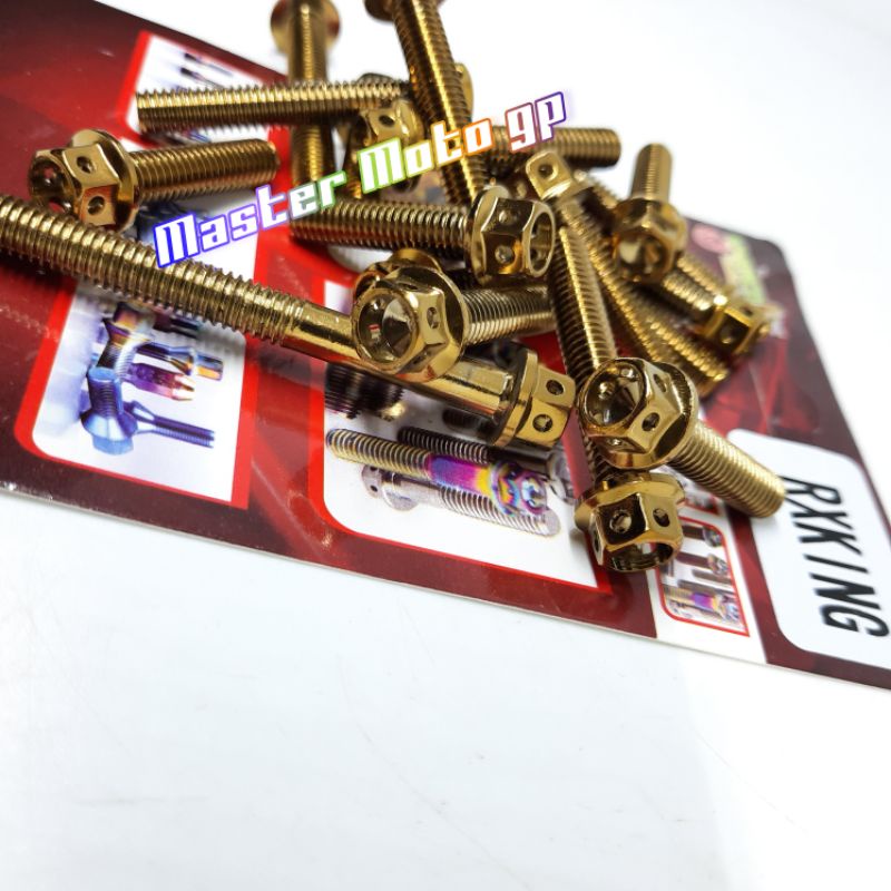 Baut Probolt Blok Mesin Rx King kymsaco thailand Baut Probolt Blok Bak Mesin Rx king Gold Baut blok kalter mesin set Rxking Gold