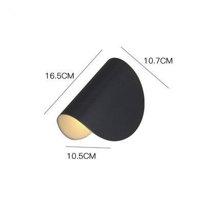 Lampu Dinding Dekorasi Rumah Nordic Simple Wall Lamp 5W - PL-3145 - Black