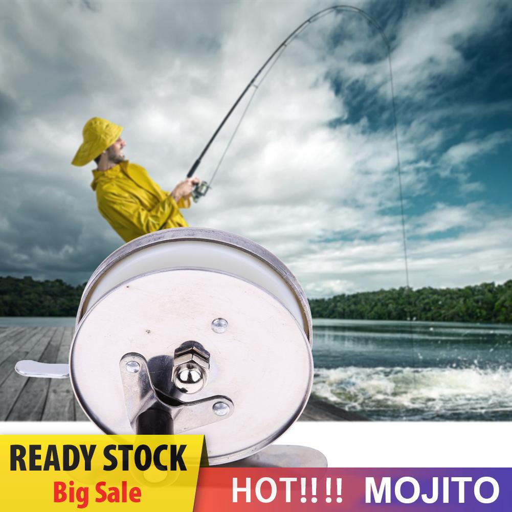 MOJITO Ice Fishing Mini Pole Line Reel Rods Shrimp Metal Steel Lightweight Portabl