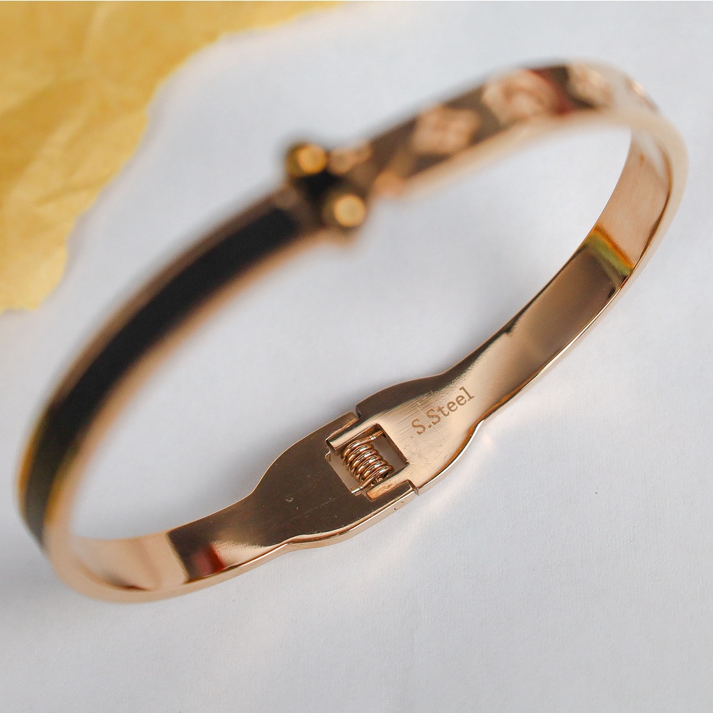 Aksesoris titanium import [4602] Gelang bangle   style anti karat bisa COD