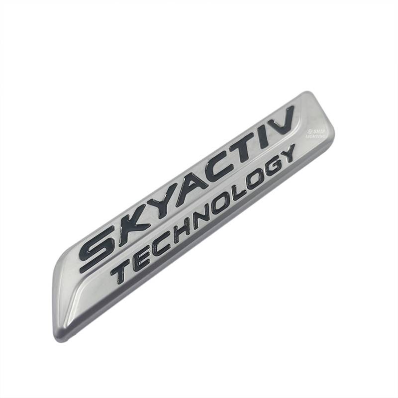 1 x ABS SKYACTIV TECHNOLOGY Logo Car Auto Decorative Emblem Badge Sticker Decal Replacement for MAZDA