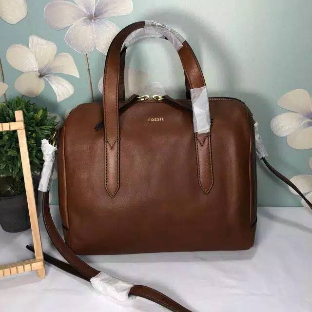 Fossil Sidney Satchel Brown