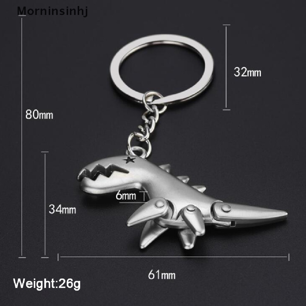 Gantungan Kunci Bentuk Dinosaurus Bahan Metal Untuk Hadiah